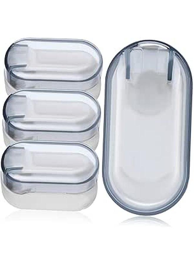 4Pcs Suction Cup Wall Mount Toothbrush Holder No Drilling Bathroom Organizer Rack - Image 1