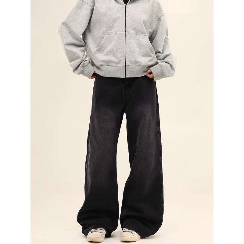 Unisex Classic Denim Jeans Loose Fit Daily Outdoor Wear - Image 3