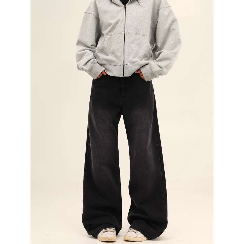 Unisex Classic Denim Jeans Loose Fit Daily Outdoor Wear - Image 1