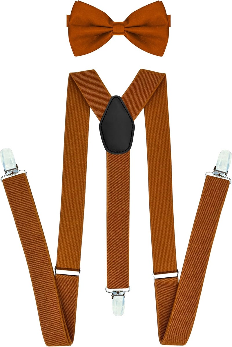 Trilece Men’s Suspenders and Bow Tie Set – Adjustable Y-Back Suspenders with Matching Bow Tie for Weddings and Formal Wear - Image 1