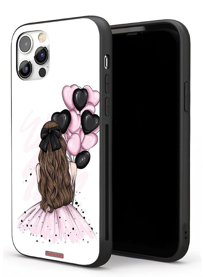 Tolwak Apple iPhone 11 Pro Max Protective Case Holding Balloons Girl Art - Image 1