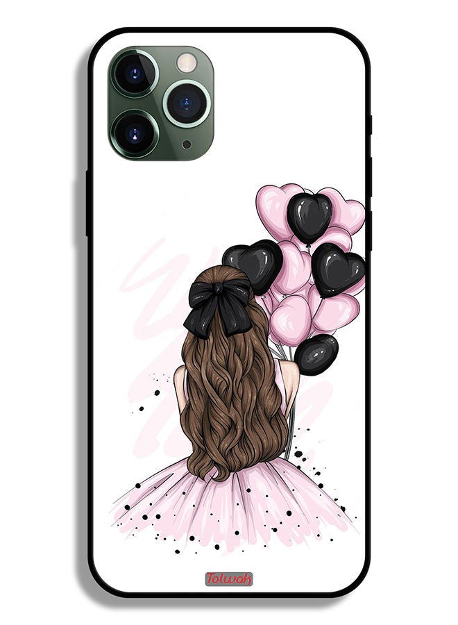 Tolwak Apple iPhone 11 Pro Max Protective Case Holding Balloons Girl Art - Image 2