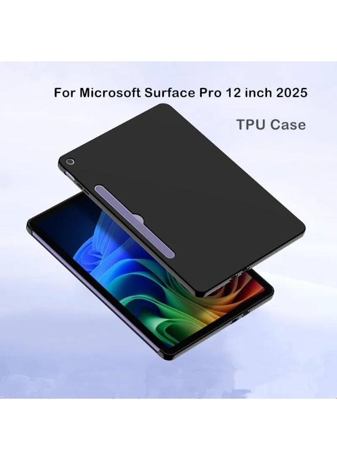 general Tablet Case Compatible with Microsoft Surface Pro 12 (2025) 12 inch, Slim Soft TPU Silicone Case Anti-Drop Shockproof Protective Back Cover for Microsoft Surface Pro 12 - Image 2
