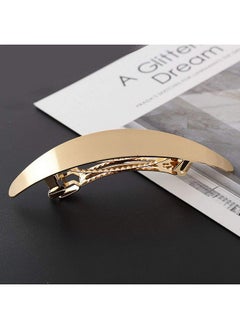 Fodattm Set Of 2 Simple French Hair Barrettes Spring Hair Clip Women Metal Gold And Silver Hairpins Hair Jewelry (Oval)  - Image 5