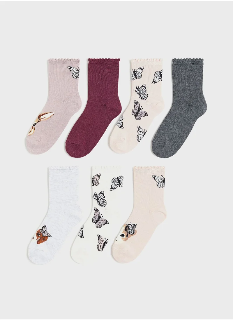 H&M Kids 7 Pack Assorted Socks