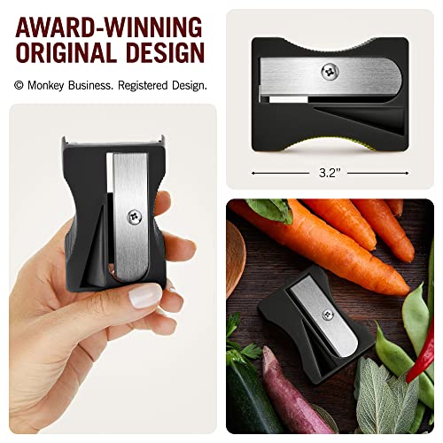Monkey Business Karoto Carrot Sharpener | Vegetable Peeler | Veggie Peeler & Cucumber Peeler | Fun Kitchen Gadgets | from a Series of Unique Peelers for Kitchen | Fun Kitchen Stuff | by Monkey Business (Black) - Image 4