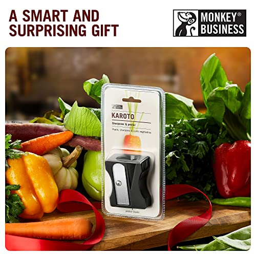 Monkey Business Karoto Carrot Sharpener | Vegetable Peeler | Veggie Peeler & Cucumber Peeler | Fun Kitchen Gadgets | from a Series of Unique Peelers for Kitchen | Fun Kitchen Stuff | by Monkey Business (Black) - Image 5