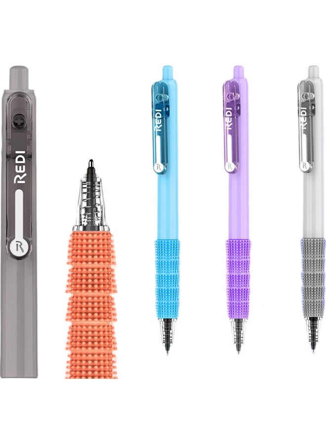 Lps Lever Dot Pen, Retractable Pen, 662 Black Pen, 0.5 Large Capacity Massage Pen, Set Of Neutral Pens, Student Exam Writing Pen, Recommended By Top Students / 6 Pens In Total - Image 1