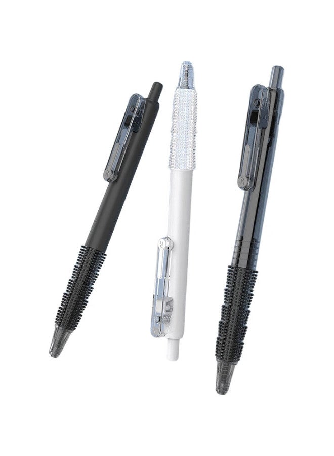 Lps Lever Dot Pen, Retractable Pen, 662 Black Pen, 0.5 Large Capacity Massage Pen, Set Of Neutral Pens, Student Exam Writing Pen, Recommended By Top Students / 6 Pens In Total - Image 2