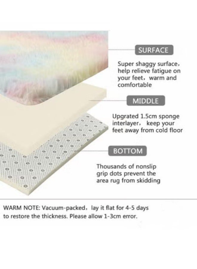 Optico Area Rugs Soft Fluffy Carpets For Living room Floor Rug Modern Area Rug For Bedroom Anti-Slip Rug For Kids Room Indoor Home Decorative Carpet - Image 4