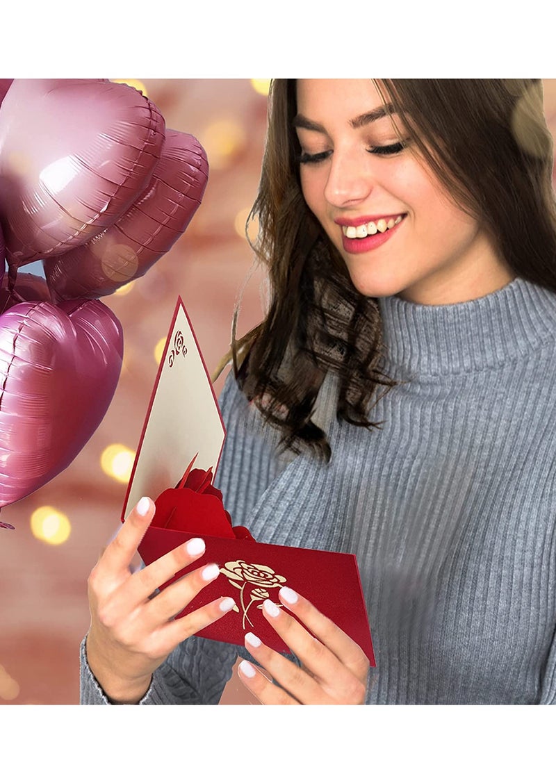 Captaintech 3D Pop-Up Happy Birthday Card Women Men Kid With Envelope Anniversary Wife Husband Mothers Day Mom Greeting Wedding - Image 3