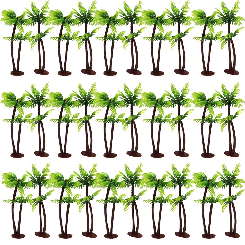YOOHUA 25PCS Coconut Palm Model Artificial TreesCake Topper Charming Cupcake Topper Scenery Model Scenery Model for Cake Decorations or Building Model Landscape Artificial Plants - Image 3