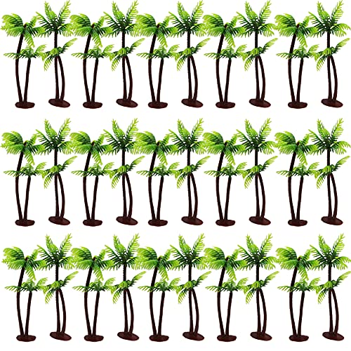 YOOHUA 25PCS Coconut Palm Model Artificial TreesCake Topper Charming Cupcake Topper Scenery Model Scenery Model for Cake Decorations or Building Model Landscape Artificial Plants - Image 1