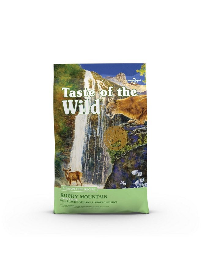 تيست أوف ذا وايلد طعام القطط الجاف Taste Of The Wild، تركيبة Rocky Mountain Feline مع لحم الغزال المشوي والسلمون المدخن، 5 رطل