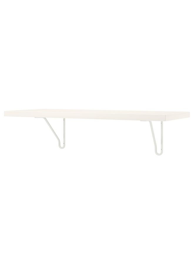 erorex Wall shelf, white/white, 80x30 cm - Image 1