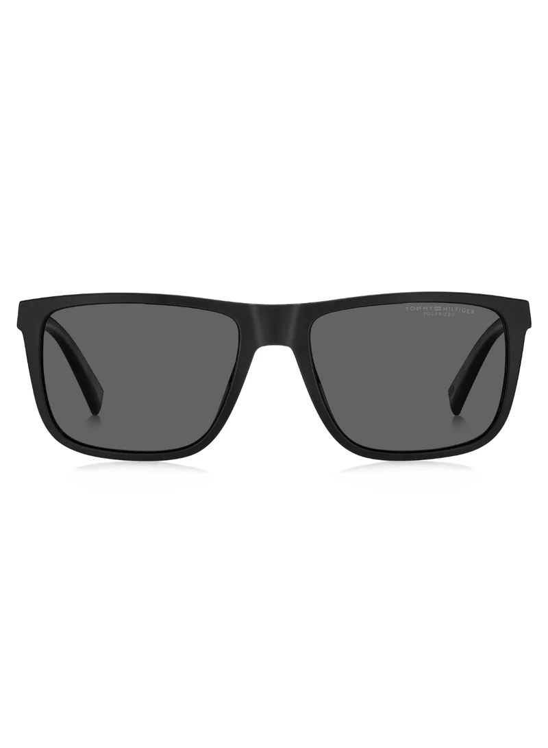 TOMMY HILFIGER Men's UV Protection Sunglasses Th 2043/S Black 43 - Lens Size: 56 Mm