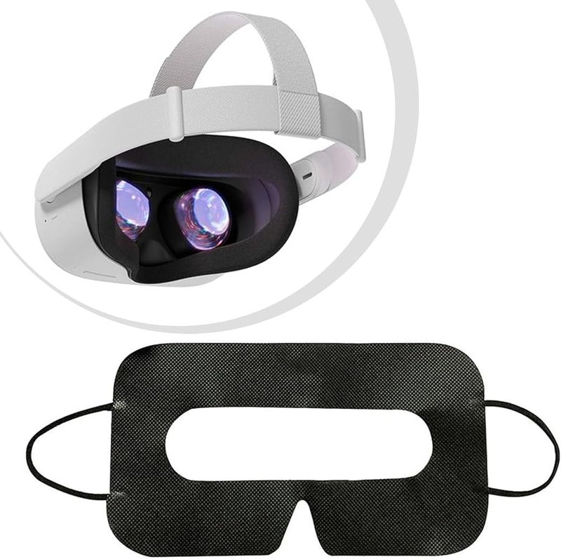 100pcs Black Nonwoven Eye Covers For Virtual Reality Headsets Comfortable Disposable - Image 3