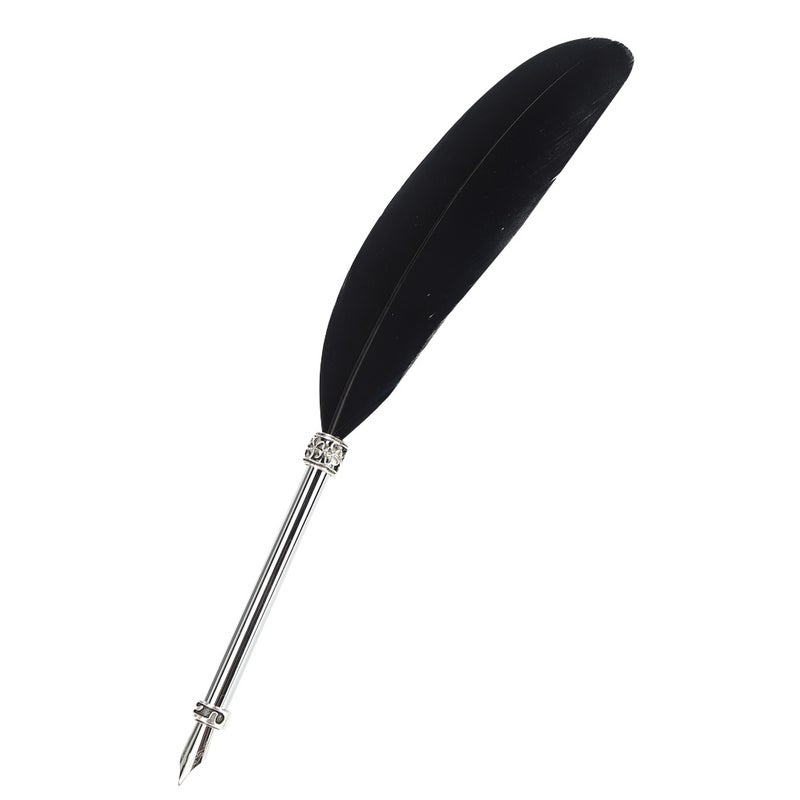 Feather Dip Pen: Stainless Steel Lightweight Comfort Grip - Durable High-Quality Carving Nib, Smooth Writing for Calligraphy, Office, Home, Gift Giving - Image 2