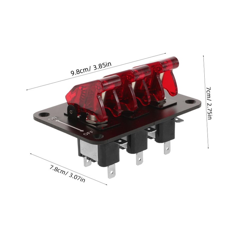 Red 12V Marine Toggle Panel LED Light For Boat Yacht Night Visibility Easy Installation - Image 3
