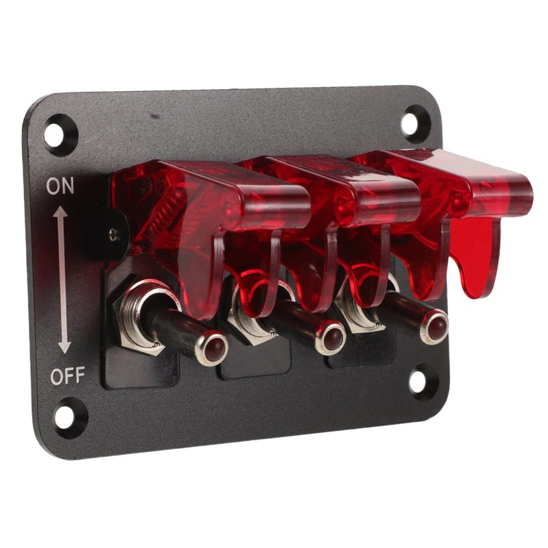 Red 12V Marine Toggle Panel LED Light For Boat Yacht Night Visibility Easy Installation - Image 2