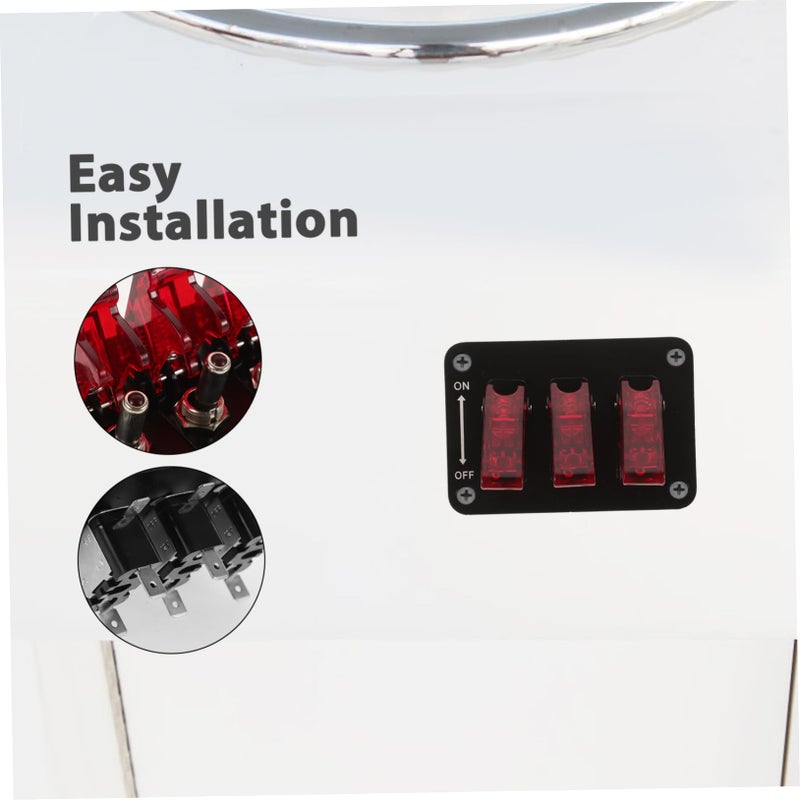 Red 12V Marine Toggle Panel LED Light For Boat Yacht Night Visibility Easy Installation - Image 4