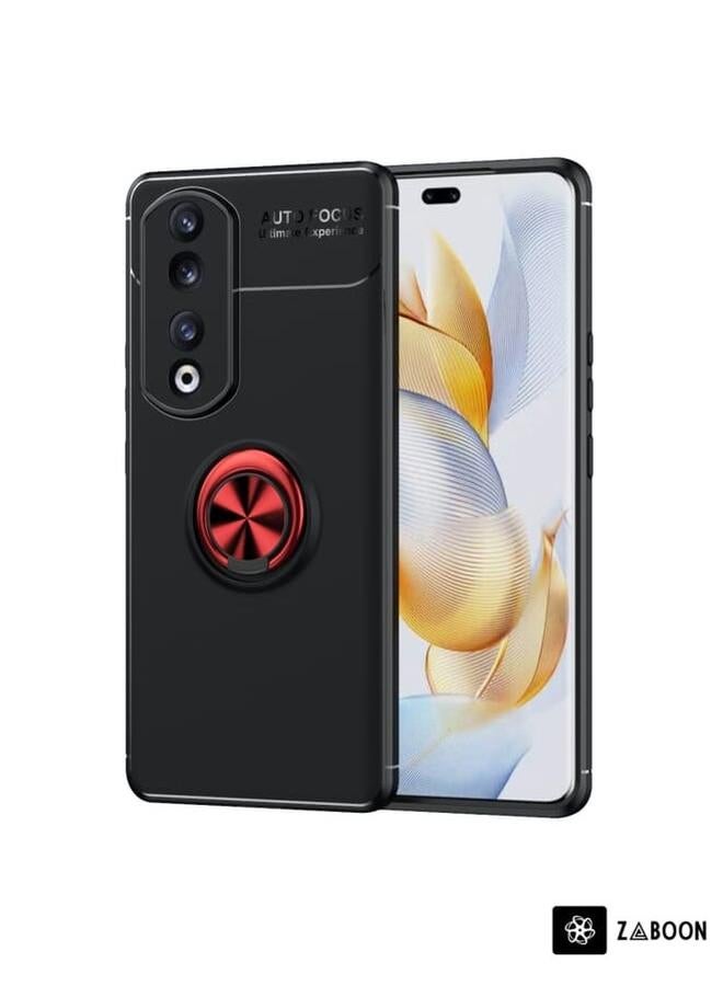Zaboon Protective Case Cover For Honor 90 Pro Metal Ring Holder TPU  - Image 1