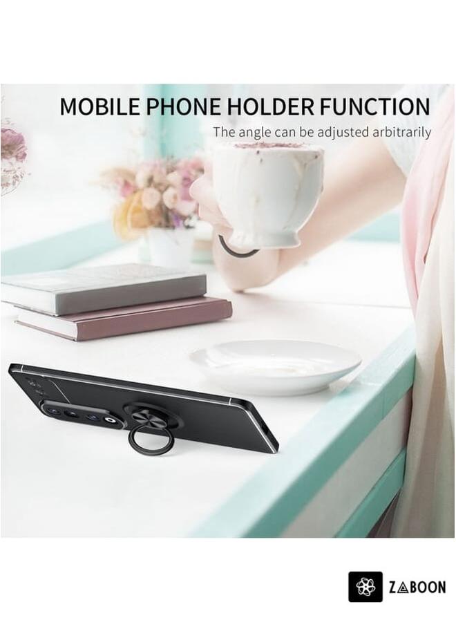 Zaboon Protective Case Cover For Honor 90 Pro Metal Ring Holder TPU  - Image 5