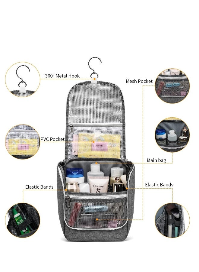 Hanging Toiletry Bag Travel Bag for Men Women Water-resistant Makeup Bag Cosmetic Bag Travel Organizer for Accessories - Image 4