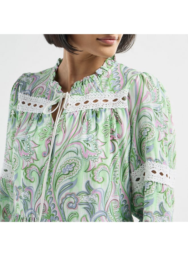 Splash FAV Paisley Print Midi Dress - Image 4