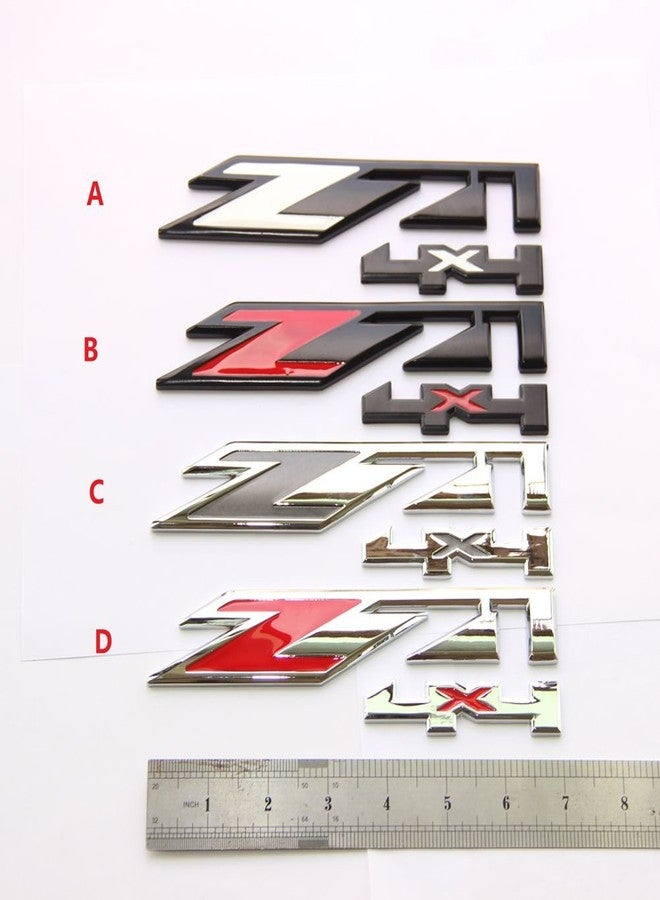 Yoaoo 2Pack OEM Black Red Z71 4x4 Emblems Badges Compatible with Silverado Sierra Tahoe Suburban 1500 2500Hd 3500Hd Decal - Image 3