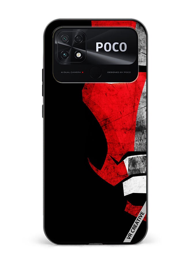 VR CREATIVE Protective Case Cover For Xiaomi Poco C40 Half Face Iron Man Design Multicolour - Image 1