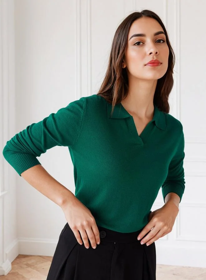 2Xtremz 2Xtremz Collared Sweater with Long Sleeves