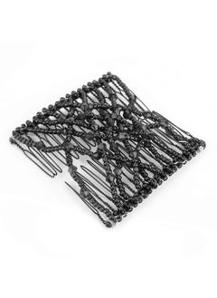 yuyte Stretchy Double Comb Hair Clip Adjustable Elastic Hair Comb Elastic Magic Beads Elastic Hair for Hair Tools Hair Comb for Women Curly Thick Wavy Hair 