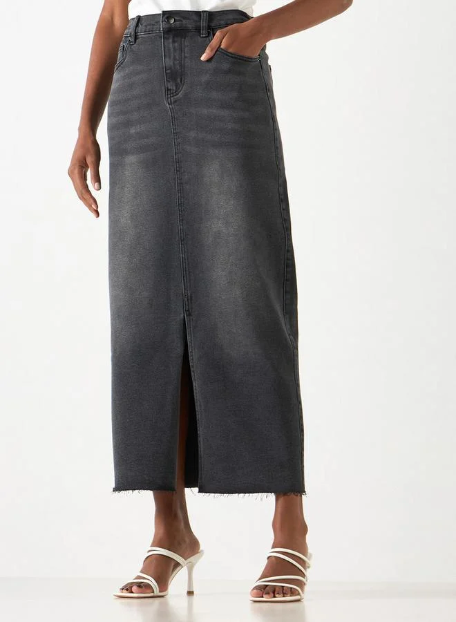 2Xtremz 2Xtremz Denim Skirt with Pockets and Slit Detail