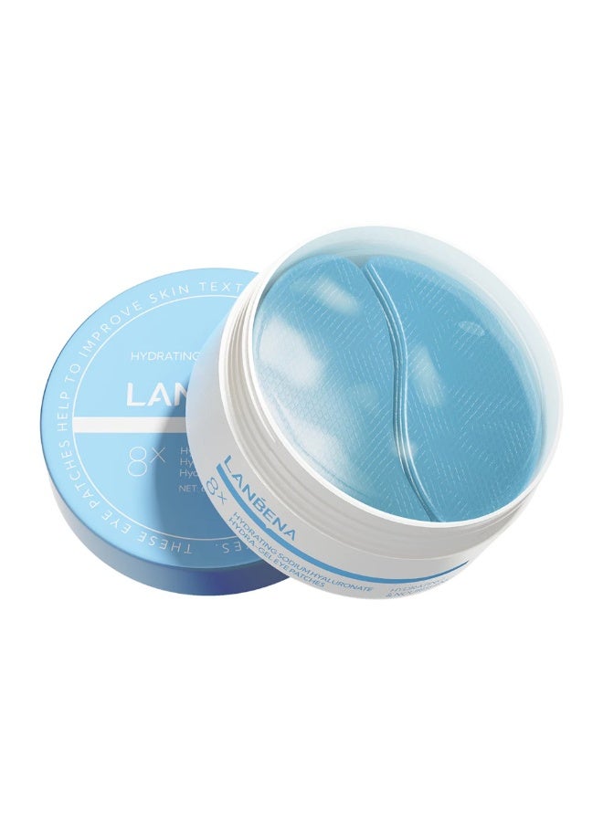 LANBENA Sodium Hyaluronate Hydra-Gel Eye Patches, 60pcs (30 Pairs) for Hydrating, Moisturizing, Anti-Puffiness & Dark Circles - Image 1