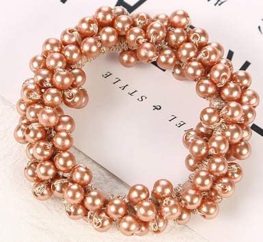 RAMPKD Fashion Pearls Bead Elastic Rubber Hair Bands Elegant Headwear Women Girl Hair Rope Scrunchy Ponytail Jewelry Hair AccessoriesMulti color PACK OF12 - Image 3