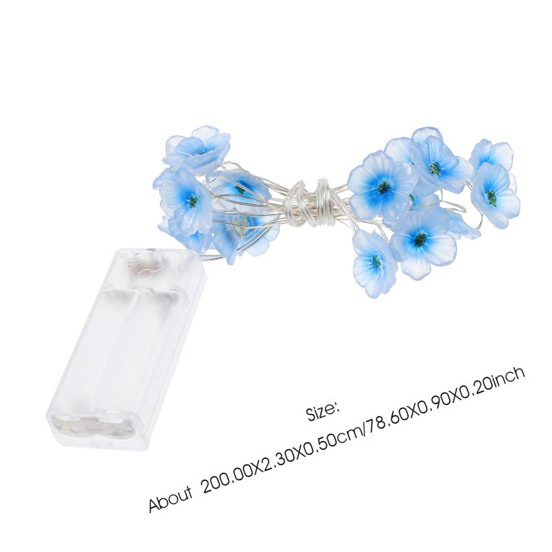 1 Set Battery Peach Blossom Lamp String Decorative Flower Shape Lamp String - Image 2