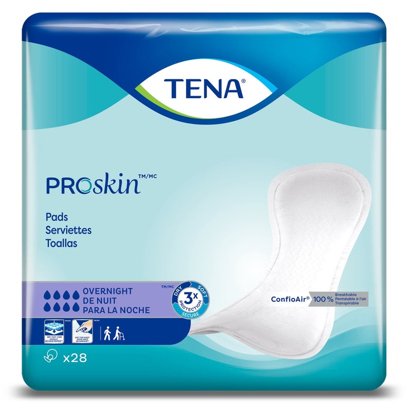 TENA ProSkin Overnight Bladder Leakage Pad for Women Heavy Absorbency 28 count