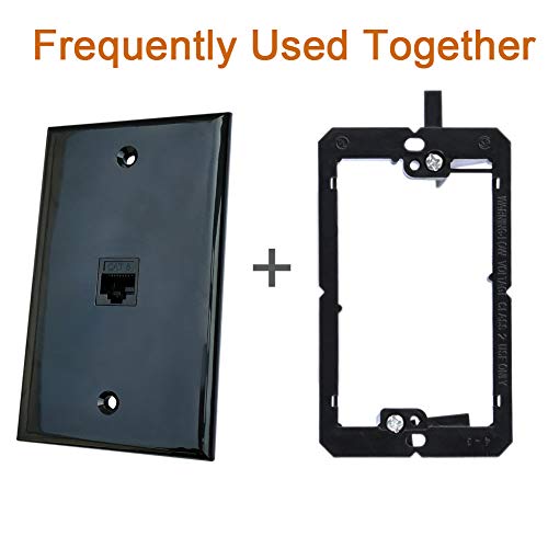 BOPLAT 1 Port CAT6 Ethernet Wall Plate Black - Single Gang CAT 6 RJ45 Network Cable Cover Plate Female to Female for CAT7/CAT6/CAT5e Ethernet Cables - Image 4
