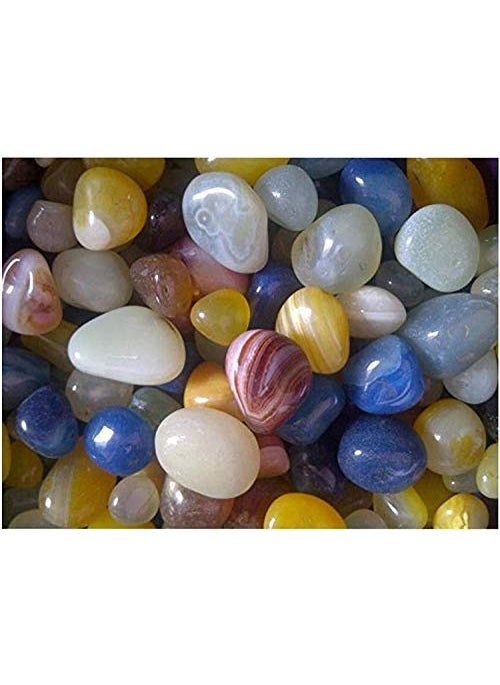 Pikvy Pikvy Pebbles for Decoration Onyx Pebbles Stones Decorative Stones and Pebbles Vase Fillers Stones Pebbles for Plants Pots and Home Decor 2 Kg  - Image 2