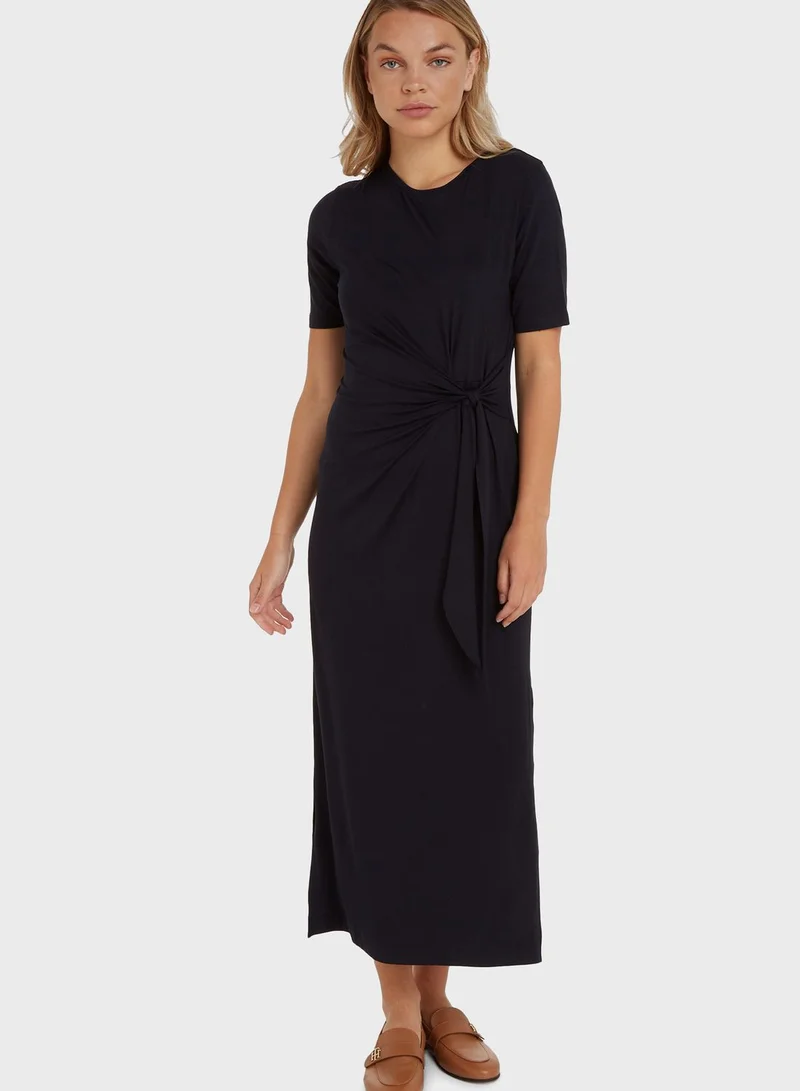 TOMMY HILFIGER Tie Detail Knitted Dress