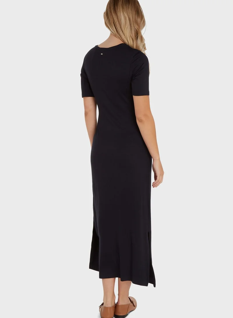 TOMMY HILFIGER Tie Detail Knitted Dress