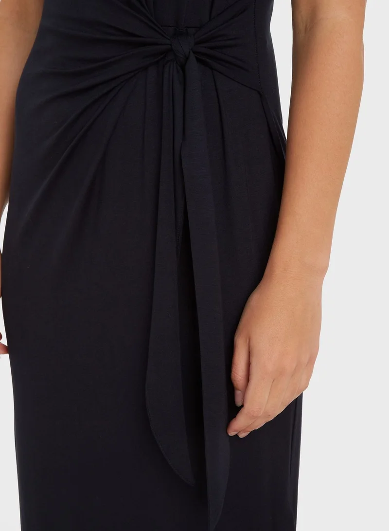 TOMMY HILFIGER Tie Detail Knitted Dress