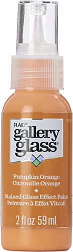 Gallery Glass, Pumpkin Orange Stained Glass 2 fl oz Brilliant Smooth Finish Paint, Perfect for Easy to Apply DIY Arts and Crafts, 19738 - Image 1