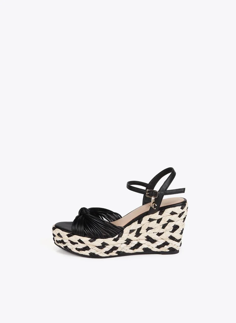 لولا كساديمونت صنادل ويدج بكعب منصة وتفاصيل مضفرة