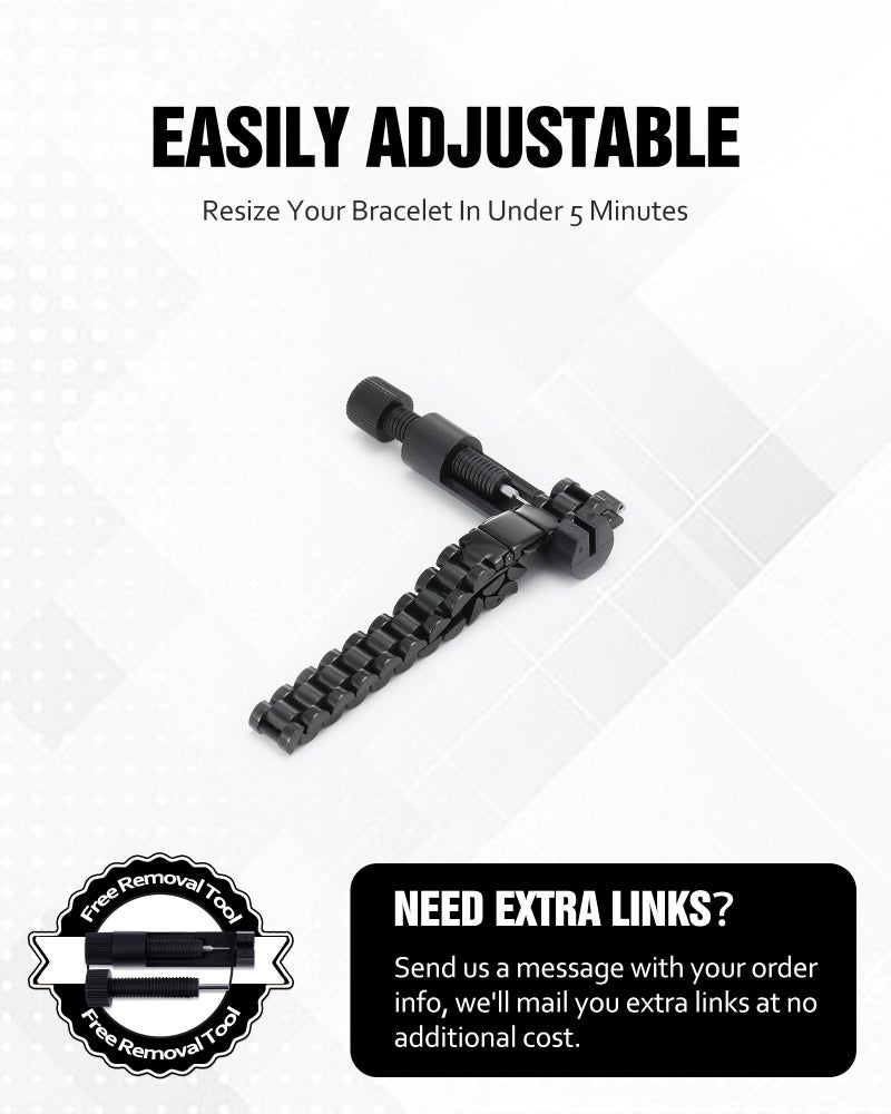 Jecanori Ultra Strength Magnetic Bracelets for Men - Men's Hematite Bracelet, Jewellry Gift with Sizing Tool for Perfect Fit - Image 4