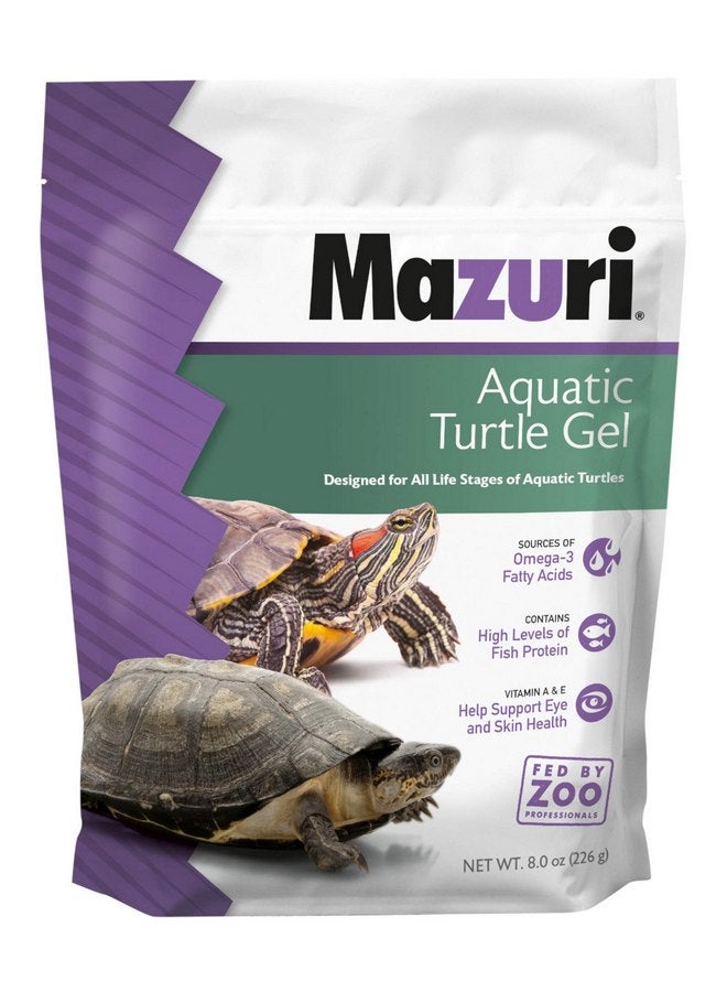 Mazuri | Aquatic Turtle Food | Easy-to-Serve Gel | Freshwater Formula- 8 Ounce (8 oz) Bag - Image 1