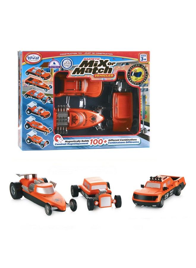 Popular Playthings Mix Or Match Vehicles, Magnetic Toy Play Set, Race Cars - Image 2