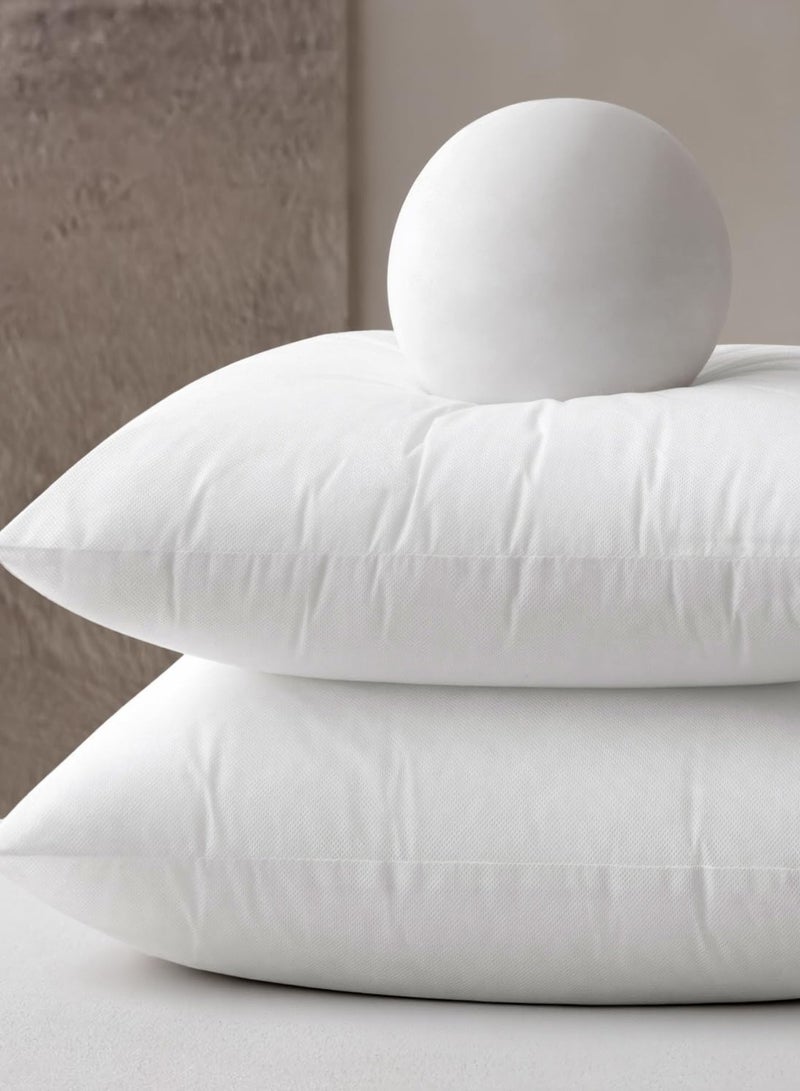 F.A.M.S Sofa Cushion 30 X 50 Cm White Pack of 2 Soft Brushed Microfiber Throw Pillow Insert Comfortable Plush Comfort and Perfect Support- Pillows for Sofa, Bed and Couch - Image 4