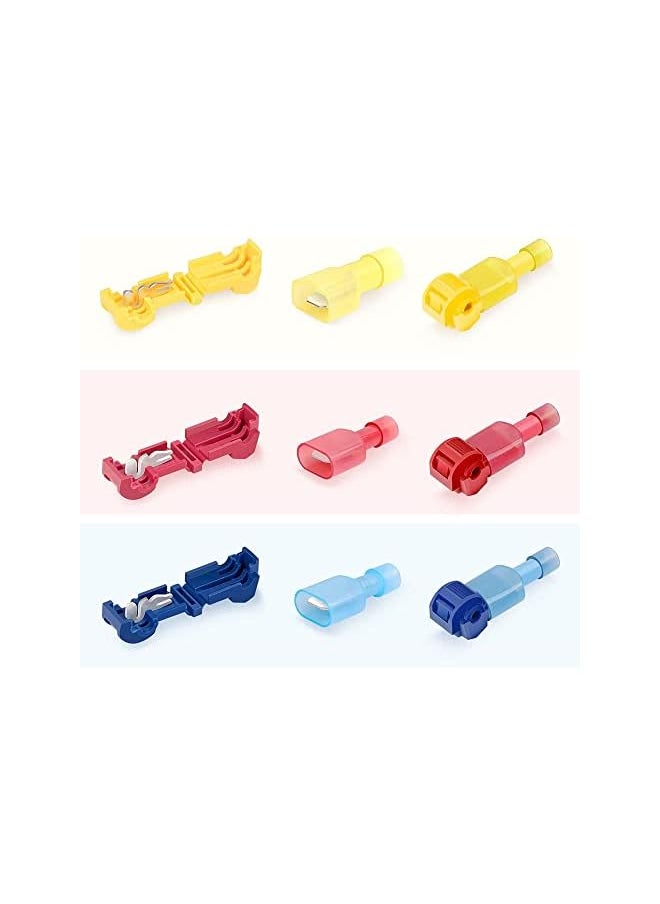 PROMASS promass 120pcs T-Tap Wire Connectors, Self-Stripping Quick Splice Electrical Wire Terminals, T Taps Self-Stripping Insulated Male Quick Disconnects Spade Terminals Kit for Wiring Automotive  - Image 4